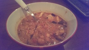 Terrible photo! But the Moroccan Chicken really was lovely